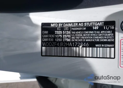 2017 Mercedes-Benz E 300 from USA, damaged, VIN WDDZF4JB2HA172846